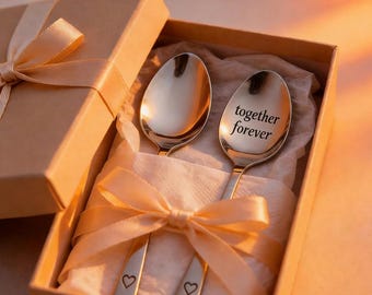 Personalized Stainless Steel Spoons, Custom Engraved Text, Dessert Coffee Utensils