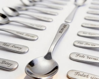 Cuillère gravée d'un nom pour petit ami/petite amie, cadeau unique, cuillère à beurre de cacahuète, cadeaux pour personnes âgées, cadeau pour enfant, cuillère personnalisée