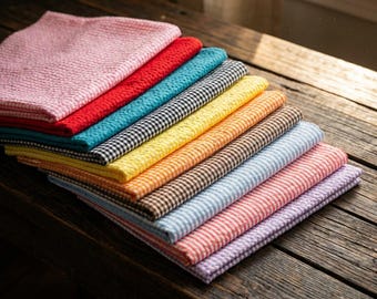 Seersucker Gingham Stoff Leichter karierter Stoff, verwendet für die Herstellung von Kleidung Tischdecken Bettbezüge etc.