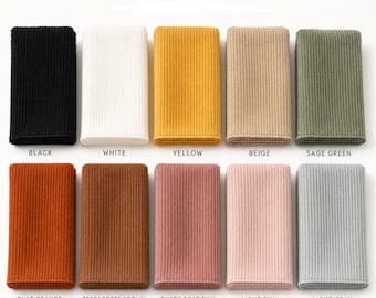 Corduroy Fabric by the Yard, Cotton Ribbed Corduroy Material, Upholstery & Dressmaking Fabric, Soft Sewing Fabric, 16 Colors