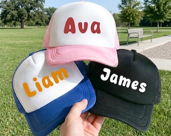 Custom 3D PUFF Print Name Hat, Personalized Foam Cap, Mesh Back Trucker Hat