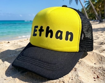 Custom PUFF Print Hat, Personalized Foam Cap, Mesh Back Trucker Hat, Team Name Hats