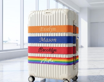 Personalised Luggage Strap, Custom Embroidery Name，Travel Valentines Gift