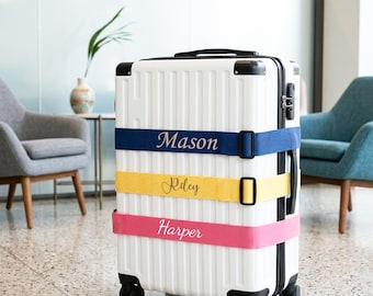 Personalized Travel Bag Strap, Custom Name Suitcase Strap, Gift for Travelers