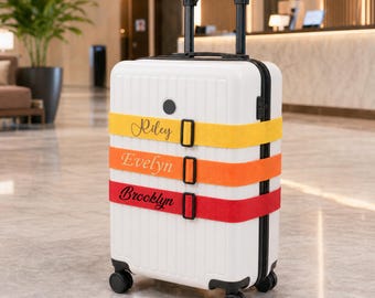 Personalised Luggage Strap,Custom Embroidered Text,Durable Travel Accessory