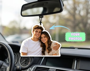Personalized Picture Air Freshener, Photo Car Accessories, Custom Car Gift