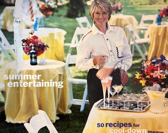 1993 issue #9 Early Martha Stewart Living Magazine Recipe Cards. VG Condition. Summer Entertaining, Recipes, Decor. With recipe cards