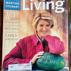 2001 Martha Stewart Living Magazine 3 numery do wyboru Styczeń (wydanie rocznicowe), kwiecień, wrzesień. Karty przepisów