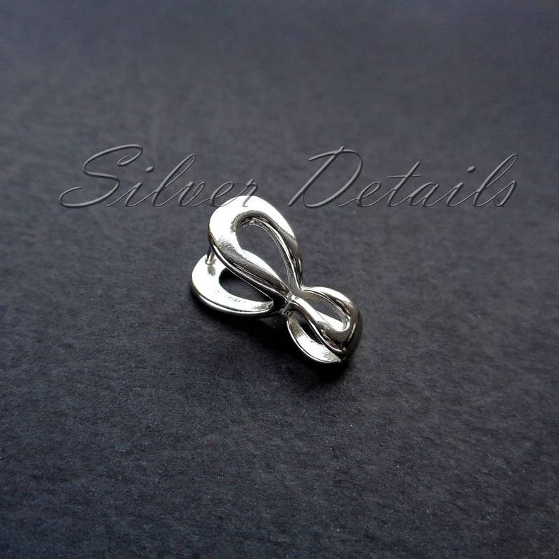 High Quality pinch Bail pendant Sterling Silver 925 for Swarovski crystals