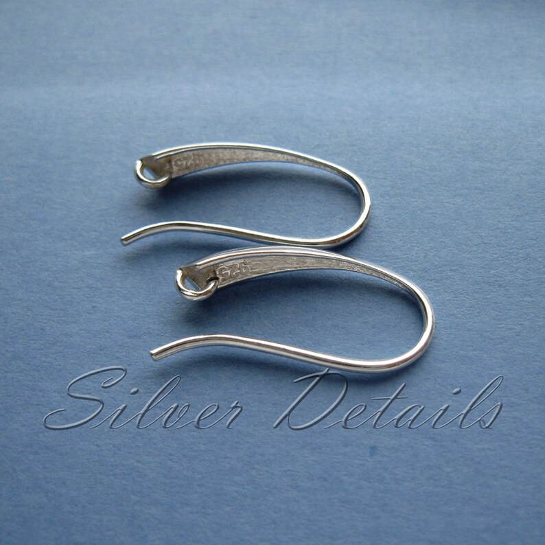 Fancy European Sterling Silver French Wire Earring Hooks 925 Etsy