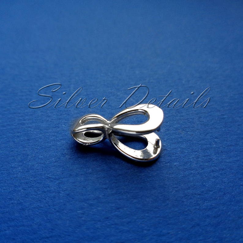 Large Sterling Silver Pinch Bail for Pendant with Swarovski Etsy