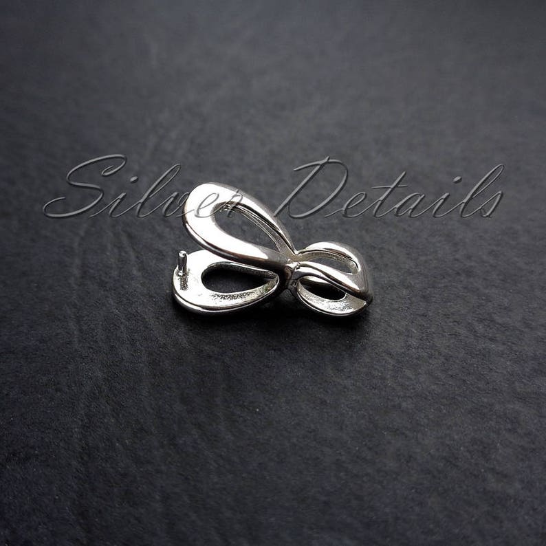 Large Sterling Silver Pinch Bail for Pendant with Swarovski Etsy