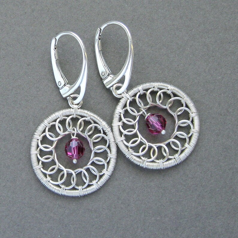 Circle Earrings Wire Wrapping Jewelry Making Lesson Step by Etsy