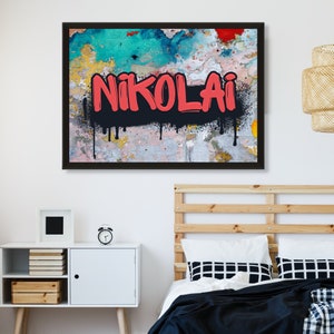 Teenage Room Decor, Room Decor For Teens, Teen Room, Graffiti Name Art, Tween Bedroom Decor, Teen Girl Wal Decor, Aesthetic Room Decor Teens