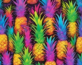 Rainbow Pineapple Wall Art, Teen Bedroom Makeover, Kids Poster