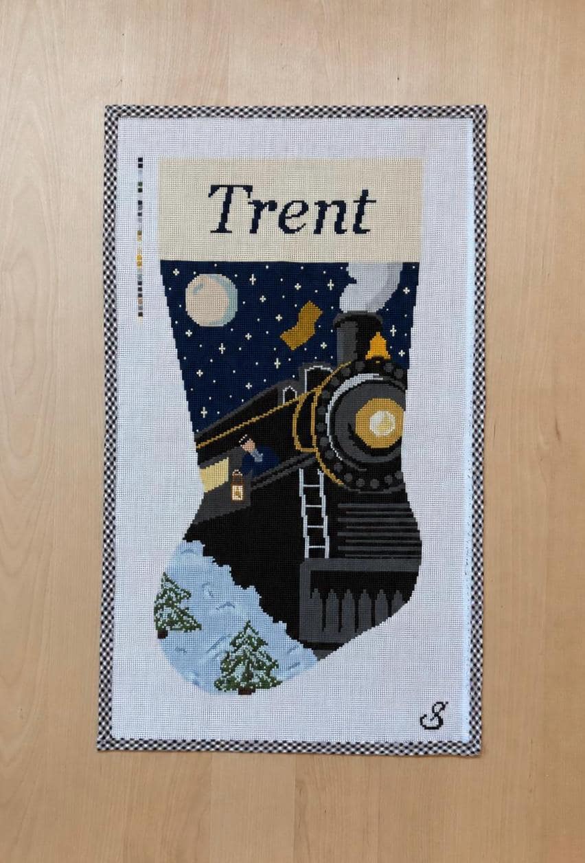 Custom “My Christmas Stocking” Canvas hand-painted needlepoint canvas