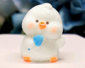 Miniature Baby Chick Figurine - Mini Flocked Animal Figure - Crafts, Easter Gifts, Party Favors, & Dollhouse Miniatures