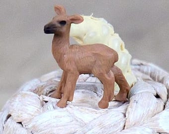 Tiny Deer Figurine - Miniature Doe Figure - DIY Dollhouse Miniatures - School Projects, Crafts, Dioramas, Terrariums, & Fairy Gardens