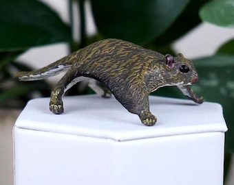 Flying Squirrel Figurine - Small Hand Painted Collectible Wild Animal Figure - School Projects, Displays, Dioramas, Terrariums, & Crafts