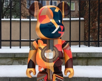 Handicraft Classic Guitars | Custom Bearbrick 1000% (70cm) by Annatar | Luxury gift for him | sculpture | Home Decor | wedding gold diamond