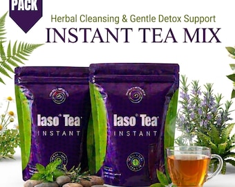 Iaso Tea Instant Pouches, Herbal Detox Blend, Wellness Support (2 Pack)