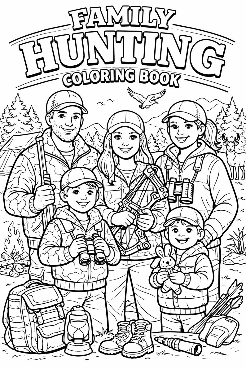 First Born Hunted Colouring The Hunting Family Coloring Book Part 1 - Etsy