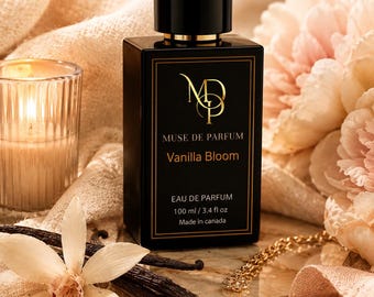 Vanille Blüte Eau de Parfum für Damen | Cremiger Vanille-Blümchen-Bernstein-Duft | Nische Inspiriert von Burberry Goddess | 100ml EdP + 10ml Roll-On