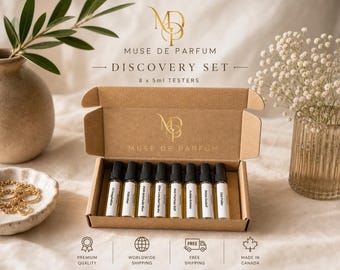 Perfume Discovery Set – Choose Any 8 Scents | 5ml Bottles | Luxury Designer-Inspired EDP | Try Before You Buy | Muse de Parfum Gift Set