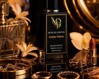 Amber Flame Eau de Parfum for Women by MDP | Warm Amber Floral Fragrance | Niche Inspired by Libre Intense | 100ml EDP + 10ml Roll-On