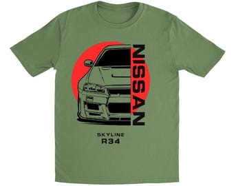Camiseta holgada para amantes de los coches Nissan Skyline