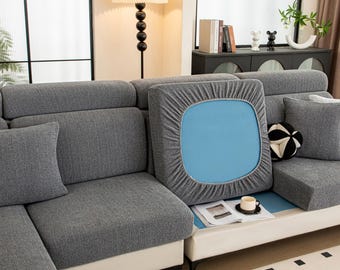 Minimalistische Chenille Kussenhoes, Elastische Sofa Cover, Individuele Stoelbeschermer, Hoeslaken Model Hoekbank Hoes, Anti Pilling Wrap