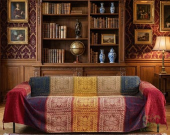 ボヘミアン風シェニールブランケット、パッチワークソファカバー、タペストリーベッドスプレッド、ヴィンテージフロアマット、タッセルドレープ