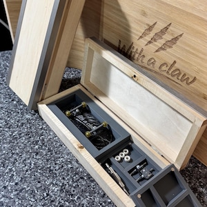 Grindbox para diapasón con estuche para decks y accesorios