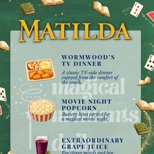 Matilda | Themed Menu + Toddler Version