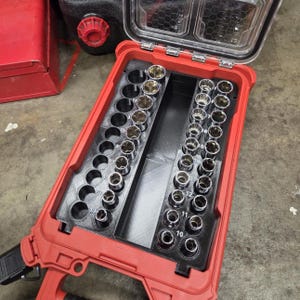 Pochette de rangement - Organiseur de douilles Pittsburgh 1/2 entraînement chromé profond, peu profond