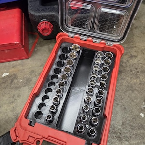 Packout Insert - Quinn 1/2 Drive Chrome Deep, Shallow Socket Organizer