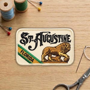 Saint Augustine Florida Patch Embroidered Iron On Sew On Florida Travel Souvenir Patch