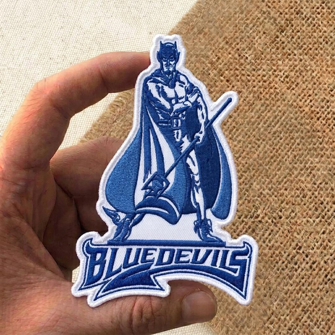 Retro Blue Devil College Mascot Iron-on Sew-on Patch – Vintage ...