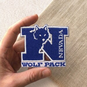 Vintage Wolf Pack Patch Embroidered Iron On Sew On Retro College Style Animal Sports Fan Gift