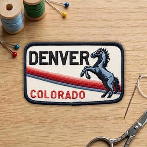 Denver Colorado DIA Patch Embroidered Iron On Sew On Airport Travel Patch for Jacket Hat Backpack