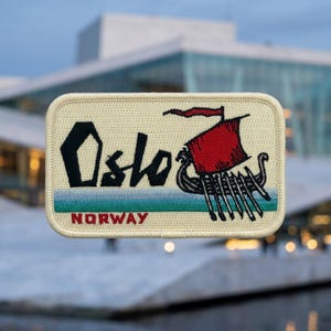 Oslo Norway Embroidered Patch Iron On European Travel Souvenir City Badge