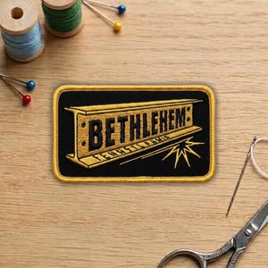 Bethlehem Pennsylvania Patch Embroidered Iron On Sew On Bethlehem Travel Souvenir Patch for Jacket Hat Backpack