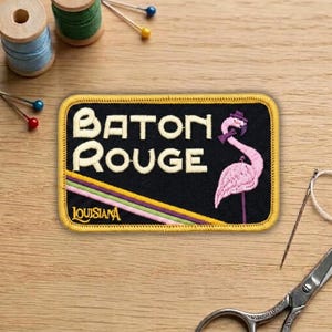 Baton Rouge Louisiana Patch Embroidered Iron On Sew On Louisiana Travel Patch