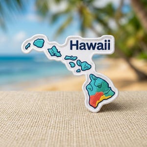 Hawaii Islands Embroidered Patch Iron On Tropical Travel Souvenir for Jacket Backpack Hat