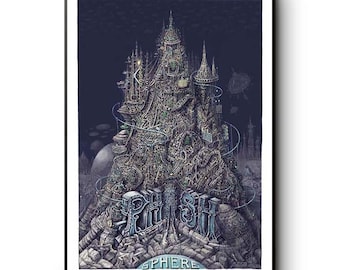 Phish Poster Sphere Las Vegas 2026 Concert Art Print Limited Edition psychedelisch