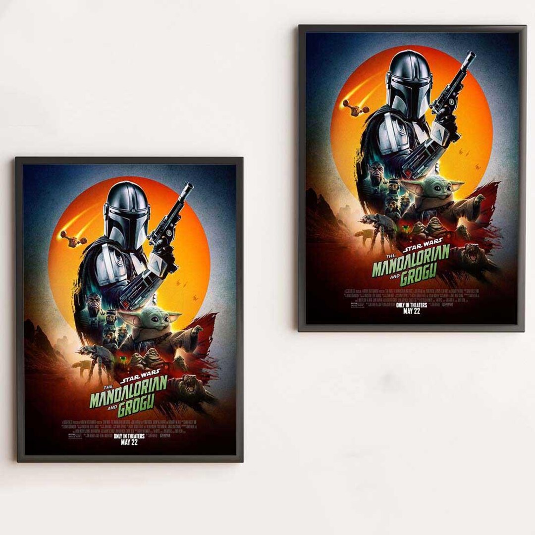 The Mandalorian and Grogu Star Wars Movie Poster May 2026 Disney Wall ...