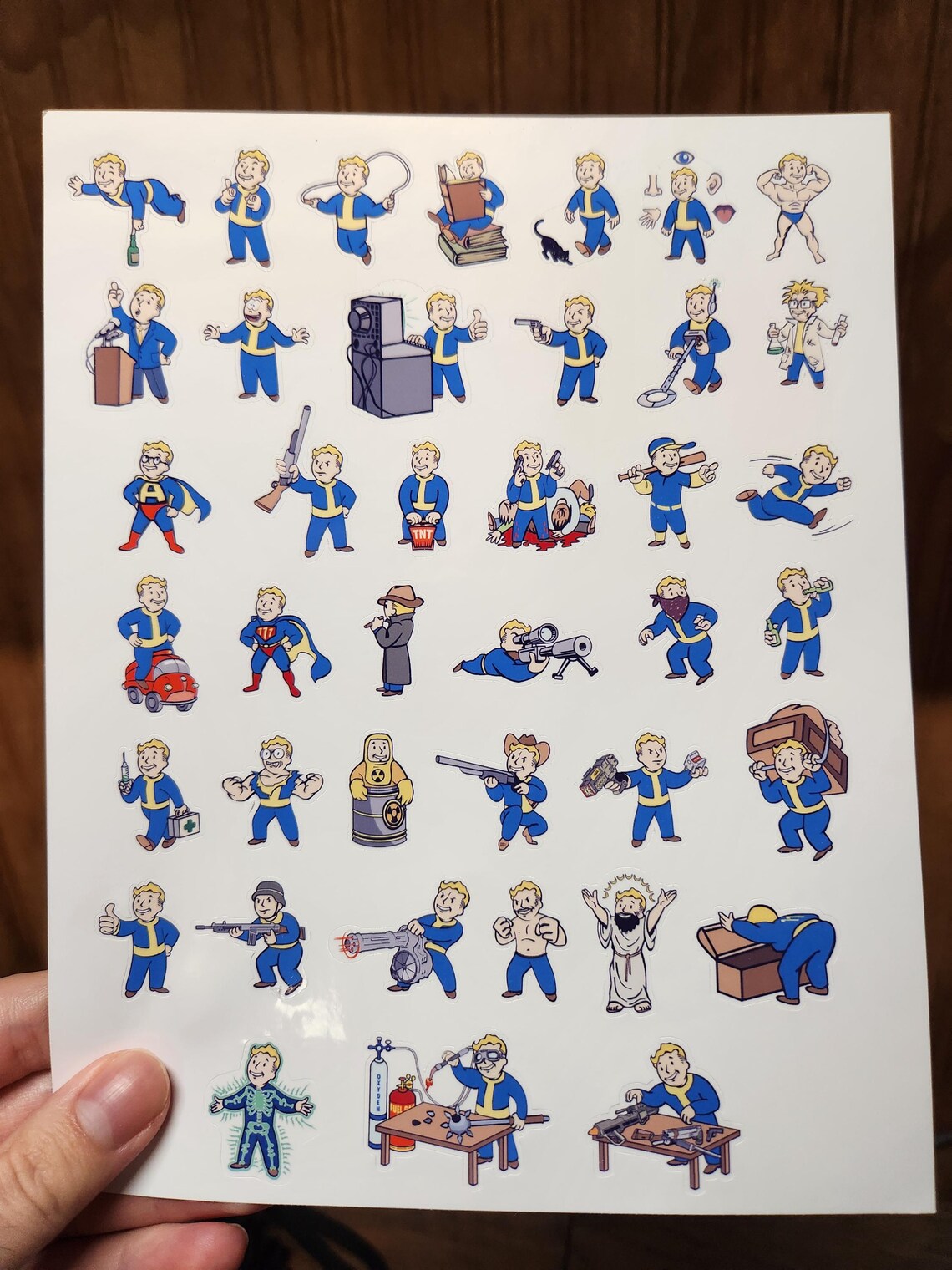 Vault Boy Sticker Sheet Fallout Stickers - Etsy