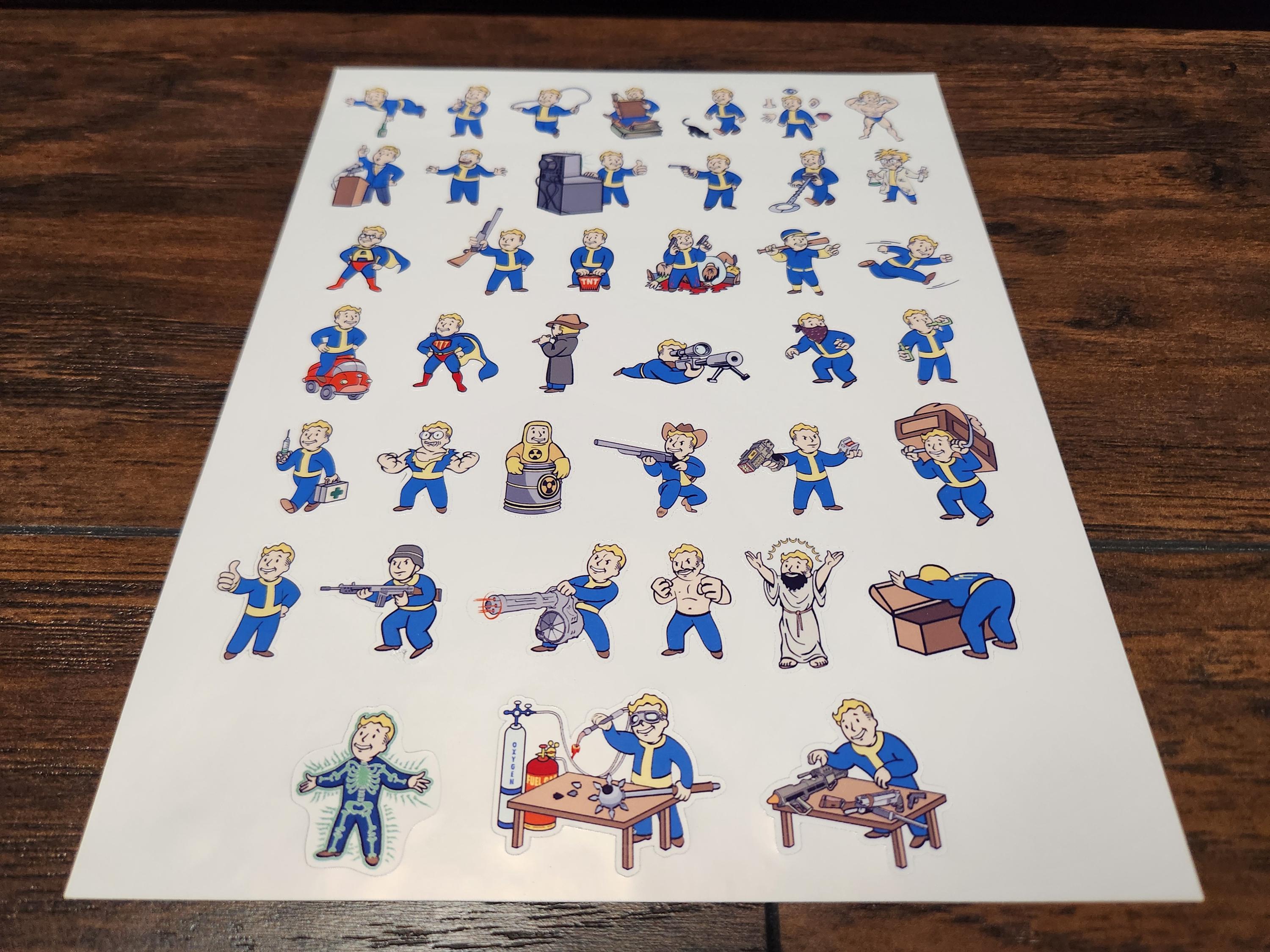 Vault Boy Sticker Sheet Fallout Stickers - Etsy