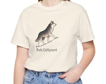 Built Different Wolf Tee, Empowering tee, Entrepreneur T shirt