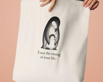 Encouragement Tote, Penguin Gift Tote Bag